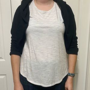 Lululemon Sweater Womens Medium Black Athletic Hoodie Hot Yoga Open Ladies